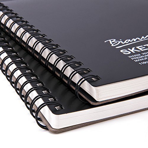 Spiral Bound Art Paper Sketchbook - Field Bleedproof Drawing Pad,11 in. x 8 in. 60 Sheets by Bianyo
