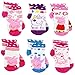 Peppa Pig Girls 6 pack Socks (4-6 Toddler (Shoe: 7-10), White/Multi Quarter)