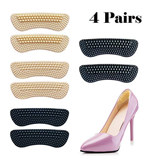G.S YOZOH 4 Pairs Heel Grips High Heel Inserts for Women, Heel Grips Liners Inserts Relieve Pain Foot Care Tools