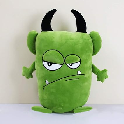 Leoie Lovely Little Monster Doll Down Cotton Stuffed Pillow Toy for Children Kids 20cm Gift Green 20 cm (Size Without Legs and Corners)