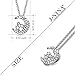 J.NINA White Gold Plated Necklace Jewelry Gift for Women Necklace Moon Star Necklaces Girls Pendant Neckloace with Crystals Gift for Wife Daughter Girlfriend on Anniversary Birthday