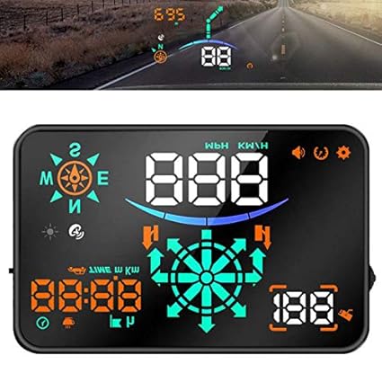 Semoic H8 Universal Hud Car Head-Up Display Parabrisas Velocidad ...