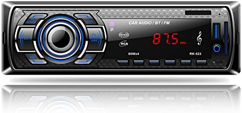 FiveFour Single-Din In-Dash Car Stereo with BT Support FM/USB/SD/AUX/EQ,Wireless Remote,Car MP3 Player