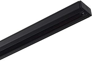 NICOR Lighting 2 Ft. Black Track Lighting Rail Section, H-Type [3-Wire] (10002BK)