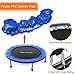 ANCHEER Foldable Mini Trampoline Rebounder, Quiet and Safe Bounce Spring Mini Bouncer Fitness Trampoline Rebounder for Kids Adults in Home/Garden/Office Cardio Trainer (40inch Blue)