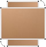 VIZ-PRO Cork Notice Board 60 x 45 cm Aluminium Frame Pin Bulletin Board view 2
