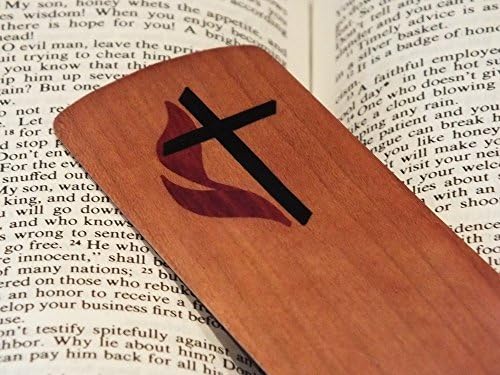 Cherry wood Bookmark, Methodist Cross