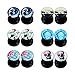 Longbeauty 6Pairs Mixed Patterns Punk Acrylic Screw Tunnel Stretcher Ear Stretcher Kit Piercing 8MM