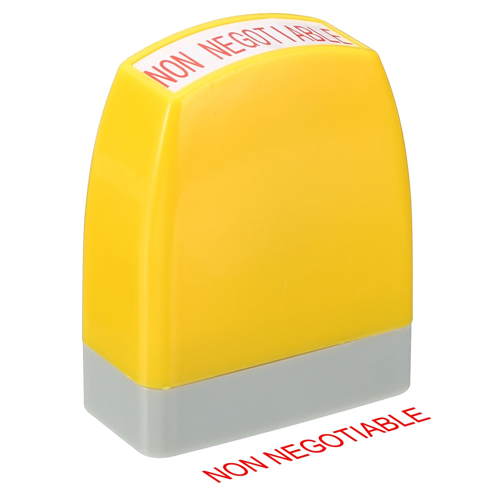 PATIKIL Non Negotiable Notice Stamp Self Inking, Red Ink Office Stamps Pre Inked Message Stamp Refillable Business Stamp, Yellow