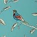 H.VERSAILTEX Blackout Curtains for Bedroom 84 Inches Length Thermal Insulated Birds Rustic Printed Curtain Drapes for Living Room Energy Efficient Room Darkening Home Decoration Curtains Pair, Blue
