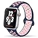 YC YANCH Greatou Compatible for Apple Watch Band 38mm,Soft Silicone Sport Band Replacement Wrist Strap Compatible for iWatch Apple Watch Series 3/2/1,Nike+,Sport,Edition,M/L,Lightpink Midnightblue