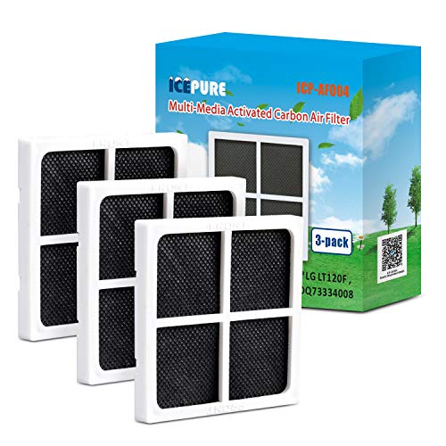ICEPURE LT120F Refrigerator Air Filter Replacement for LG LT120F, Kenmore Elite 469918, ADQ73214402, ADQ73214404, 3PACK