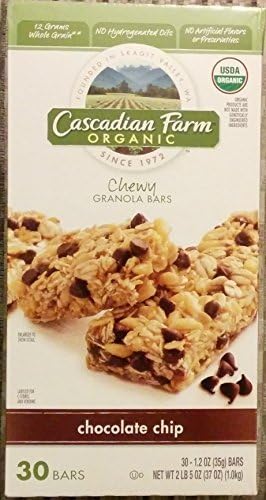 Cascadian Farm Organic Chewy Bars, Chocolate Chip 30 Bars
