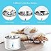 Cat Water Fountain Stainless Steel, LED Indicator 81oz/2.4L Automatic Pet Water Fountain with 4 Replacement Filters & 1 Silicone Mat for Cats, Dogs, Multiple Pets (with Flower & Water Level Window)
