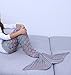 Handcrafted Knitting Woolen Mermaid Tail Blanket Sofa Blanket Soft Rug Sleeping Bag for Toddler (3-4 Years) - (40.5