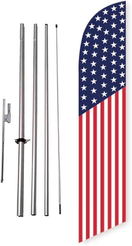 Amazon Com 50 Stars 13 Stripes American Usa Feather Banner