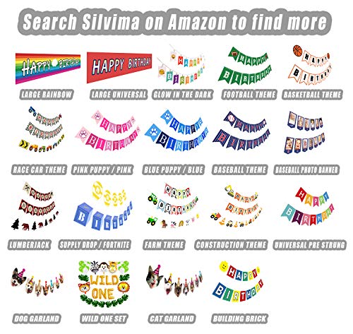 Silvima Basketball Birthday Banner | Basketball Theme Happy Bday Bunting Sign, Basketball Party Decoration - Thumbnail 5