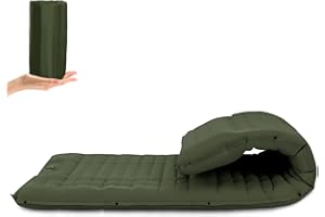 Lorpect Inflatable Camping Sleeping Pad with Pillow, Thick 4.5 Inch Portable Sleeping Pad, Lightweight Sleeping Mat for Camping, Backpacking, Hiking