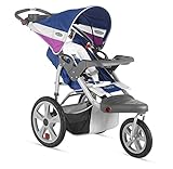 Premium Baby Stroller Jogger With Pneumatic Air Tires , Large Canopy and Storage Basket For Infants, Toddlers And Kids, Blue-Grape Color
