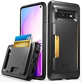 Vena Galaxy S10 Card Case, [vSkin] Slim Protection TPU Credit Card Case Card Holder Cover Compatible with Galaxy S10 - Black