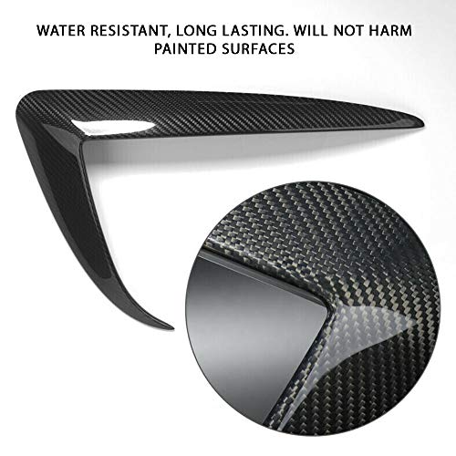 CoolKo Fog Light Eyebrow Cover Trim Frame Exterior Decoration Compatible with Model 3 - Carbon Fiber Pattern [ 1 Pair - Black ] - Thumbnail 5
