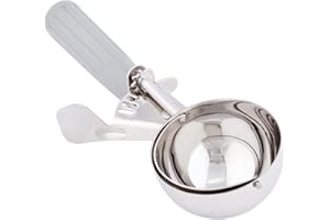 4 Oz Portion Scoop Ice Cream Disher with Trigger Release, Stainless Steel Cookie Scoops for Portion Control, Scoop Cookie Dou