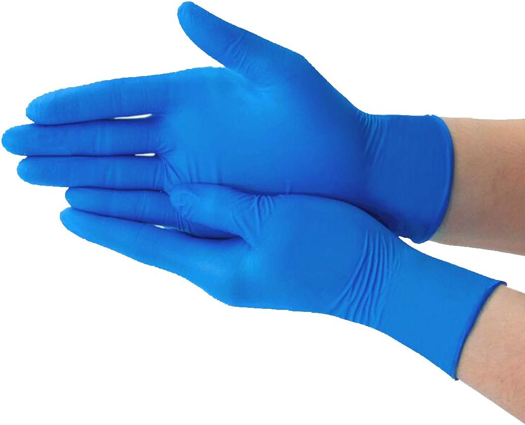 Seasonfall Disposable Gloves,Nitrile Gloves for Cleaning,Work,Automotive,Food Grade,Non Latex,Powder Free Hand Germ Protection Safety Gloves Count of 100 (Blue, X-Large)