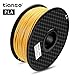 TIANSE Gold PLA 3D Printer Filament, 1.75mm Diameter Tolerance +/- 0.03 mm, 2.2lb Spool,Silky Gold