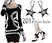 Royal Crystals Sterling Silver Made with Swarovski Crystals Grey Black Star Dangle Leverback Earrings
