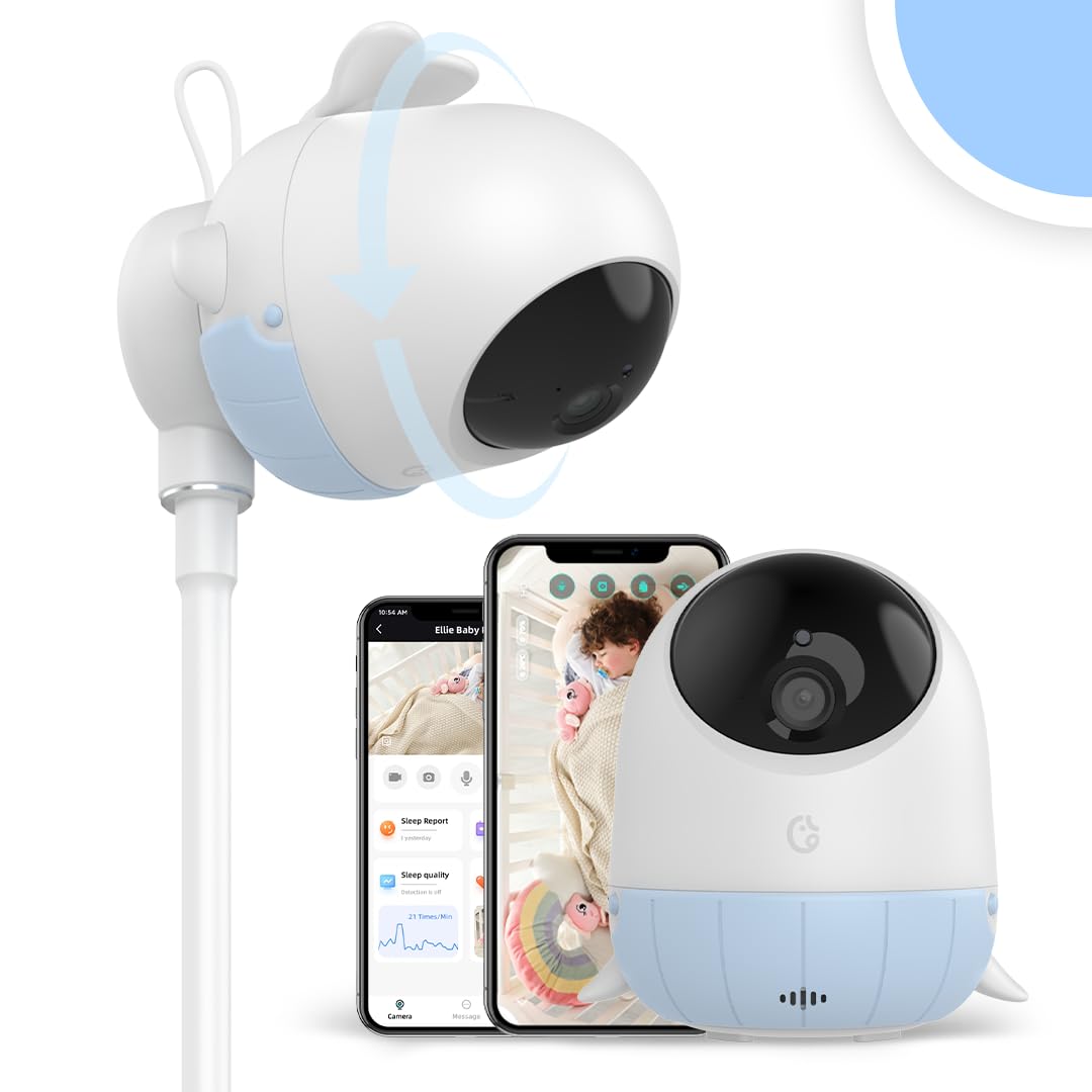 Photo 1 of *ONLY 1* Ellie Baby Monitor,Covered Face Alert, Auto Photo Capture, 2K HD, Cry Soothing, 2-Way Talk, Virtual Fence, Night Vision, Temp Humidity, Breathing Detection