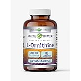 Amazing Formulas L-Ornithine 1500 Mg Supplement | Vegetarian Capsules Supplement | Non-GMO | Gluten-Free | Made in USA (1 Pack | 250 Count)
