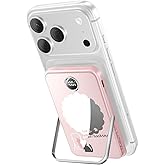 iWALK Magnetic Portable Charger 5,000mAh, Wireless Power Bank with Mirror & Foldable Stand, Ultra Slim Battery Pack with USB-C Cable, MagSafe Compatible for iPhone 17/16/16 Plus/16 Pro/15/14/13/12