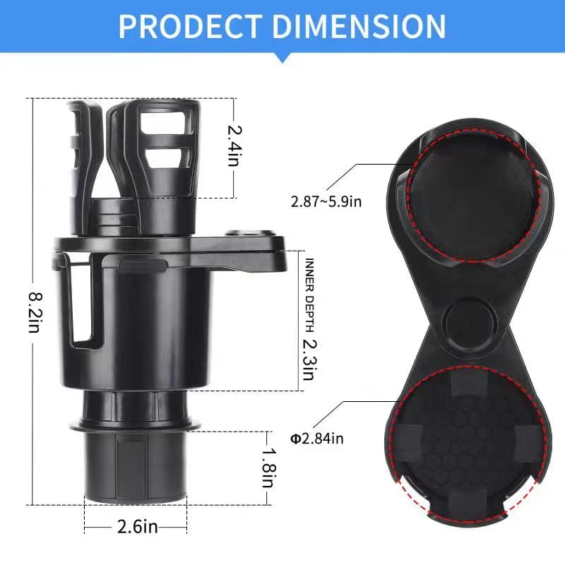 New Upgraded Cup Holder Expander for car 2 in 1 Multifunctional Car Cup