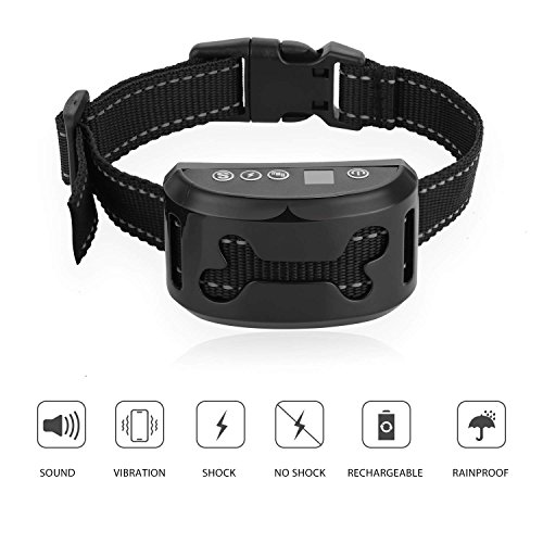 DTLake Bark Collar Small Dog for Medium Dogs Large beep Sound Ultrasound Harmless Shock with USB Rechargeable Dog Bark Collar Safe Control Device (Black)