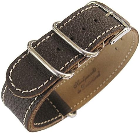 2-Piece MoD G10 20mm Brown Leather Watch Strap