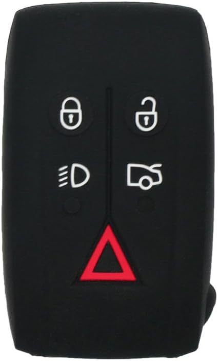 BROVACS Silicone Cover Protector Case Holder Skin Jacket Compatible with JAGUAR 5 Button Smart Remote Key Fob CV4983 Black