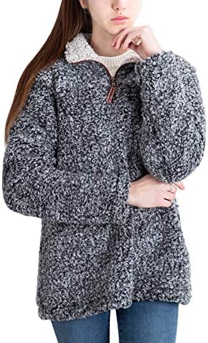 PAAZA Womens Long Sleeve Fuzzy Frosty 
