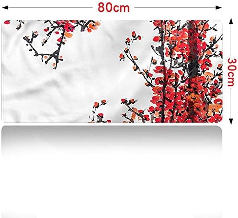 Japanese Large Mouse Pad Blossom Cherry Sakura Large Desk Pad (31×12in)