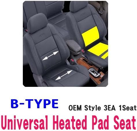 ACTION CAR Universal Heated Pad Kit 3EA 1Seat B TYPE Heater Car Truck SUV 3Way LED Switch