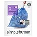 simplehuman Custom Fit Trash Can Recycling Liner D, 20 L / 5.2 Gal, 50-Count Box