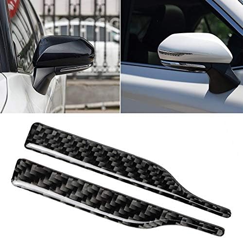 Car decoration / repair kit.repair tools sets 2 PCS Car Carbon Fiber Rearview Mirror Anti-collision Strip Protection Guards Trims Stickers for Toyota Eighth Generation Camry 2018-2019，Easy to install.