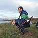 MARNUR Folding Camping Chair Ultralight Portable Camp Chair Lightweight for Fishing Hiking Beach Compact with Aluminum-Alloy Frame/Breathable Fabric/Side Pockets/Backpack Adjustable Height Weight Cap