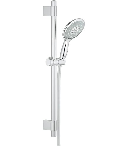 Grohe Rainshower SmartActive Cube - Set doccetta 130 9,5 l/min, 3 getti, supporto e flessibile, cromo 26589000