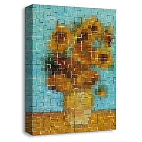 Canvas Wall Art Abstract Famous Pictures Painting Artwork for Home Prints Framed - 12x18 inches