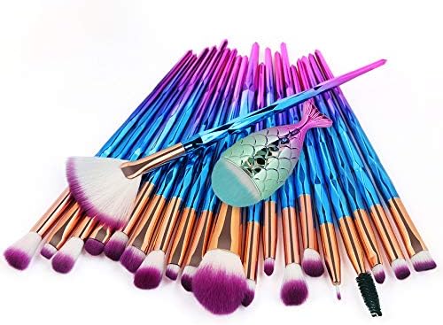 HOUDE 21PCS Make Up Foundation Eyebrow Eyeliner Blush Cosmetic Concealer Brushes Make Up Brush Set(Multicolor)