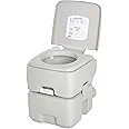kleankin Outdoor Portable Travel Toilet Detachable Flushable Tank Easy to Use 3 Way Pistol for Camping Hiking Boating Roadtri