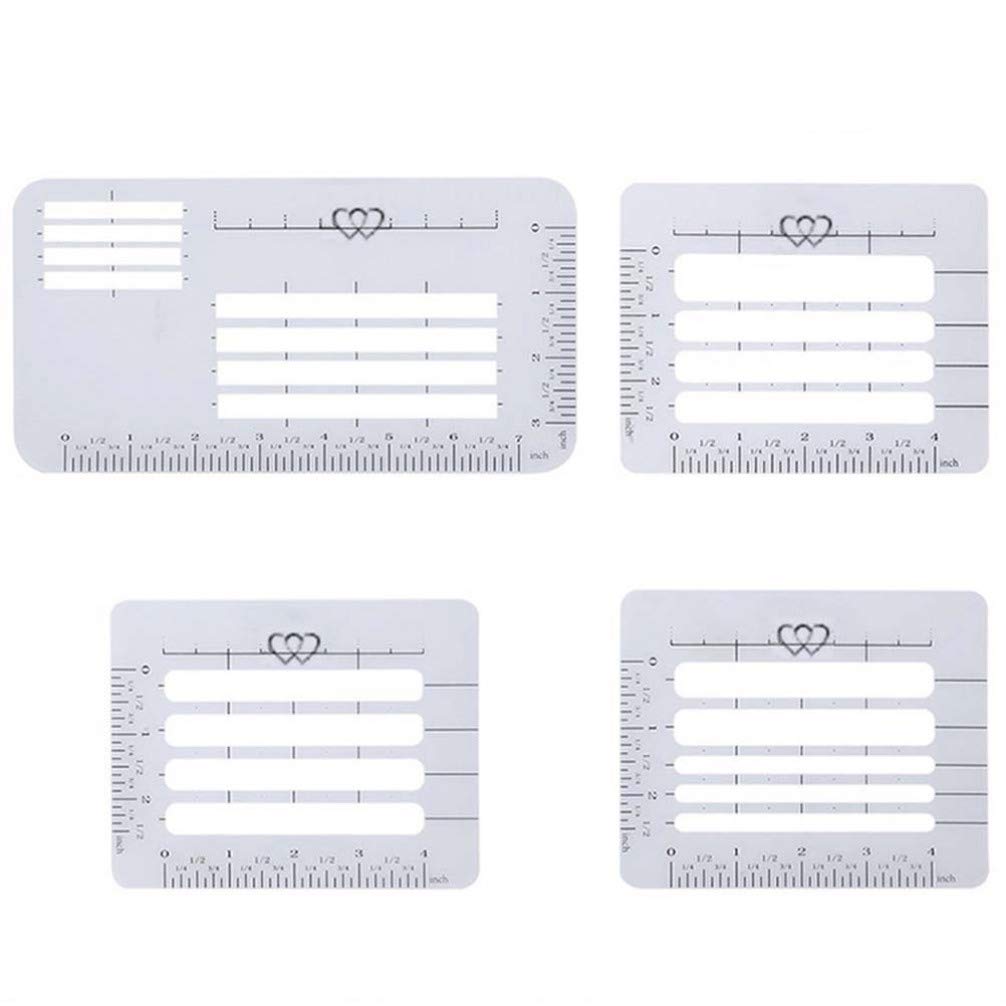 Healifty Envelope Addressing Guide Stencil Templates 4 Styles Ergonomic Design for B6 Dl Zl C5 Envelopes Writing Invitations Cards Letters