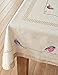 Maison d' Hermine Table Cloth Rectangle Table 100% Cotton 54 x 72 Inches Tablecloth Reusable Decorative for Dining Room, Farmhouse, Home, Party, Festive & Wedding Spring Summer - Birdies on Wire