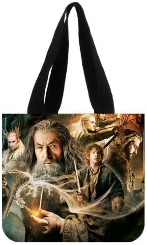 Angelinana Fashion The Hobbit Printed Canvas Girl And Women Shopping Bag Tote Bag (Two Sides)