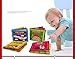 Quner Baby's First Non-Toxic Soft Cloth Book Baby Cloth Book Set Kids Early Learning Educational Toys 4.34.3 Inch-Pack of 4